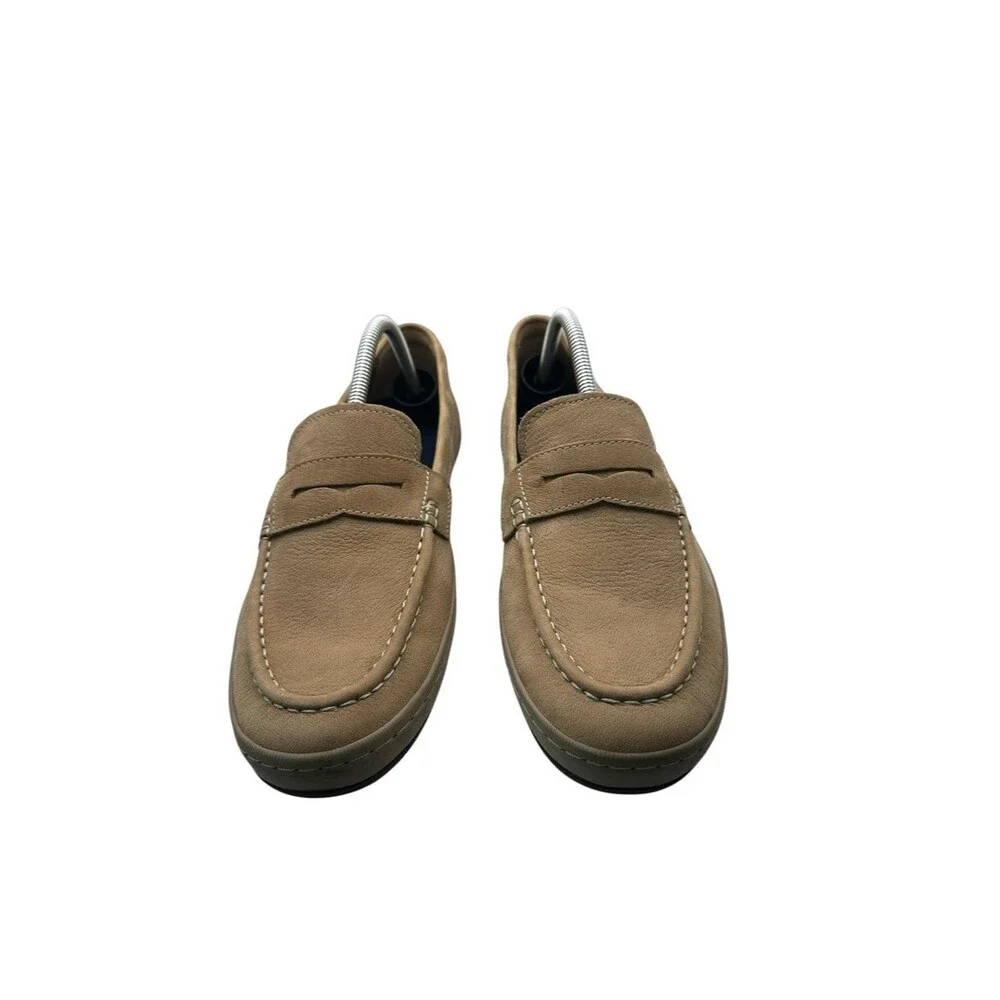 Cole Haan Claude Penny Loafers Men’s 10.5M NWOT Tan Amphora Nubuck Driver Loafer